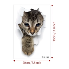 Toilet Sticker Cute Cat Bathroom Toilet Cover Sticker Wall Stickers Animal Wc Accessories For Home Bathroom Decor Decals  S7