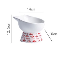 Pet tall ceramic bowl