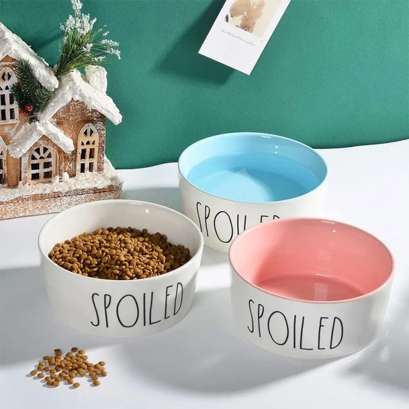 Pet Supplies Ceramic Pet Bowl Creative Cute Dog Food Feeding Basin Multi-use Non-slip Cat Drinking Feeder Water Container