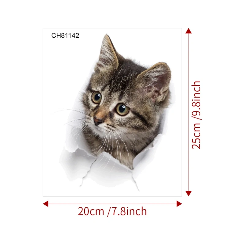 Toilet Sticker Cute Cat Bathroom Toilet Cover Sticker Wall Stickers Animal Wc Accessories For Home Bathroom Decor Decals  S7