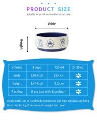 6-inch pet ceramic bowl