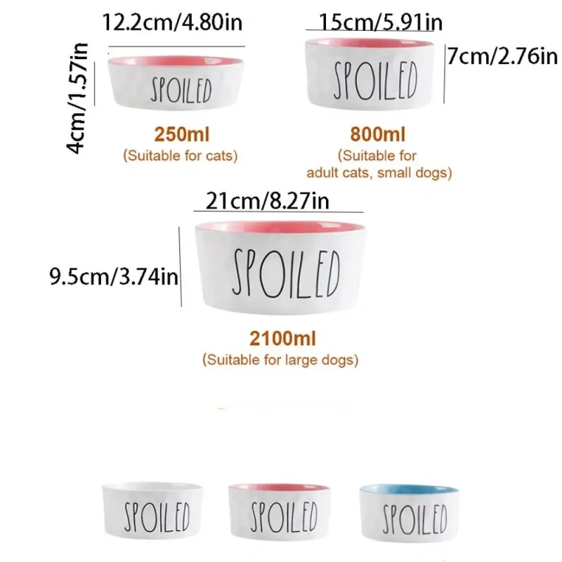 Pet Supplies Ceramic Pet Bowl Creative Cute Dog Food Feeding Basin Multi-use Non-slip Cat Drinking Feeder Water Container