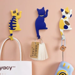 Cat Tail Refrigerator Magnetic Hooks Cute Cartoon Animal Style Rich Colorful Decoration Home Bendable Tail Home Essentia