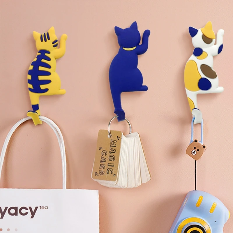 Cat Tail Refrigerator Magnetic Hooks Cute Cartoon Animal Style Rich Colorful Decoration Home Bendable Tail Home Essentia