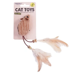 Cat ToysMutian PolygonumSelf-hearing Boredom Catnip Feather Teaser Cat Stick Bite-resistant Teething Pet Supplies Cat Toys