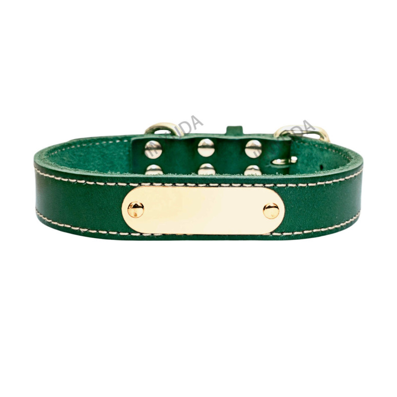 Real Leather Large Dog Collar