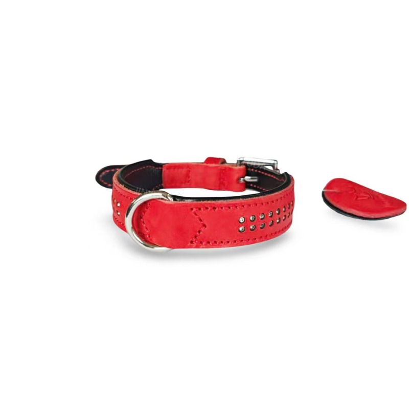 handmade Luxury genuine leather dog collar