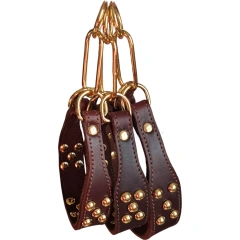 Luxury leather dog collar, mushroom nail rivet genuine leather pet collar, widened, dog neck ring, Greyhound fine dog