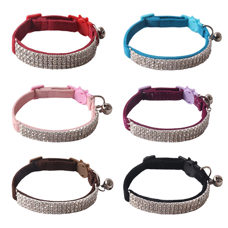 Soft Velvet Safe Cat Collars for Girl Cats