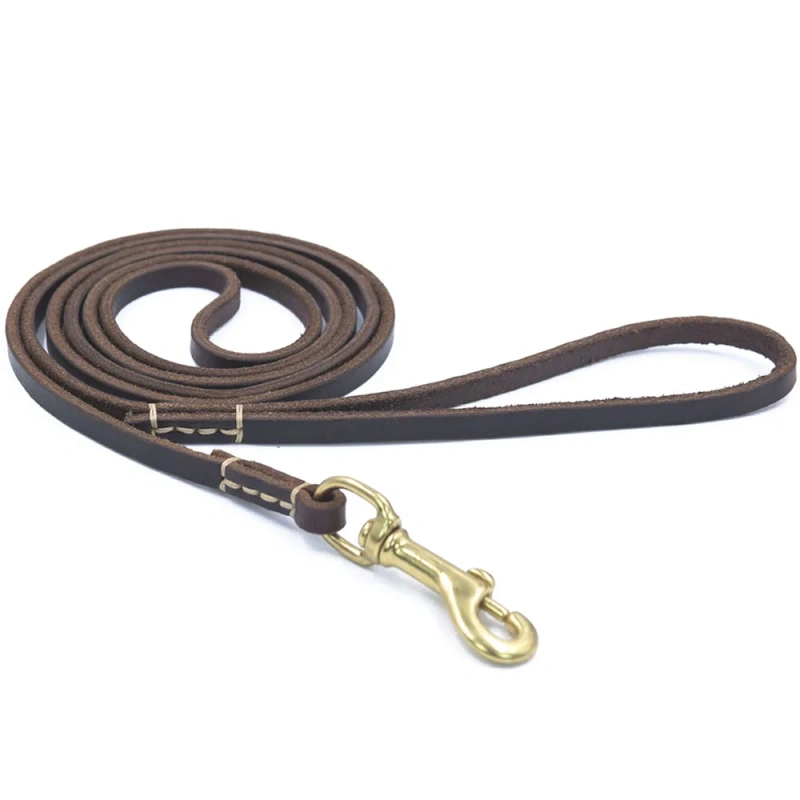 100% Genuine Leather Dog Leash Quality Handmade Durable Soft Real Leather Small Dog Leash for Puppy Pet Cat Walking Leads Rope