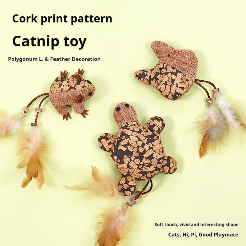 Cat ToysMutian PolygonumSelf-hearing Boredom Catnip Feather Teaser Cat Stick Bite-resistant Teething Pet Supplies Cat Toys