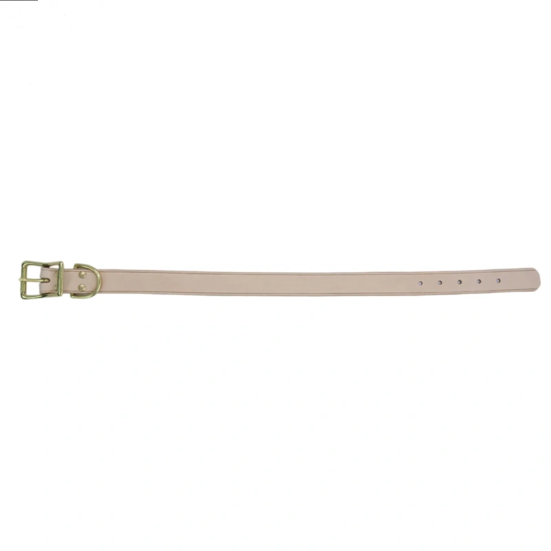 Pet collar leather cowhide vegetable tanned leather dog neck ring collar pure handmade ironing leash set