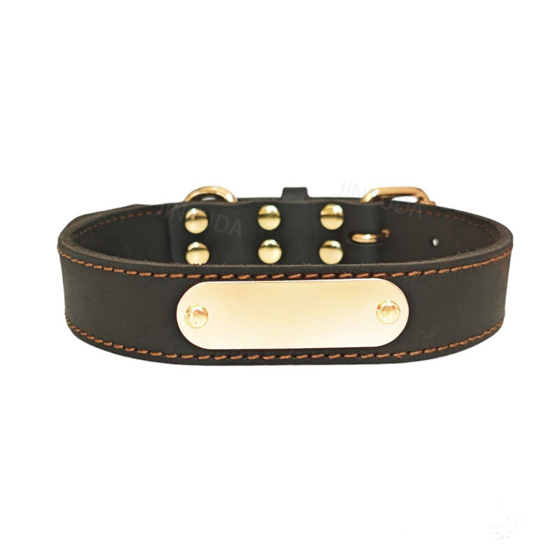 Real Leather Large Dog Collar