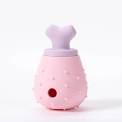 Pet Slow Feeding Toy Chicken Leg Shaped Teeth-Cleaning Chew Toy for Dogs and Cats Fun Interactive Slow Feeding Ball