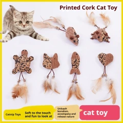 Cat ToysMutian PolygonumSelf-hearing Boredom Catnip Feather Teaser Cat Stick Bite-resistant Teething Pet Supplies Cat Toys