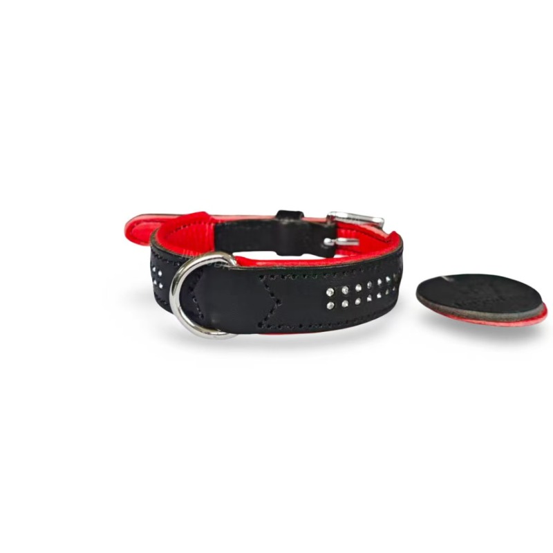 handmade Luxury genuine leather dog collar