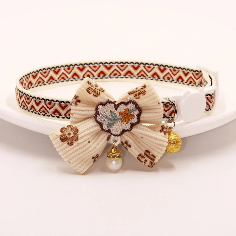 Pet Collar Adjustable Colorful Lace Flower Cat Collar Puppy Accessory Necklace Pet Collar Kitten Cute Dog Bell Cat Product