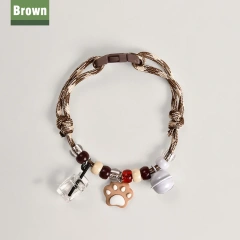 Pet Collar for Dogs & Cats, Adjustable Necklace with Bell, Anti - Loss, Breathable & Lightweight, Colorful Beads Design