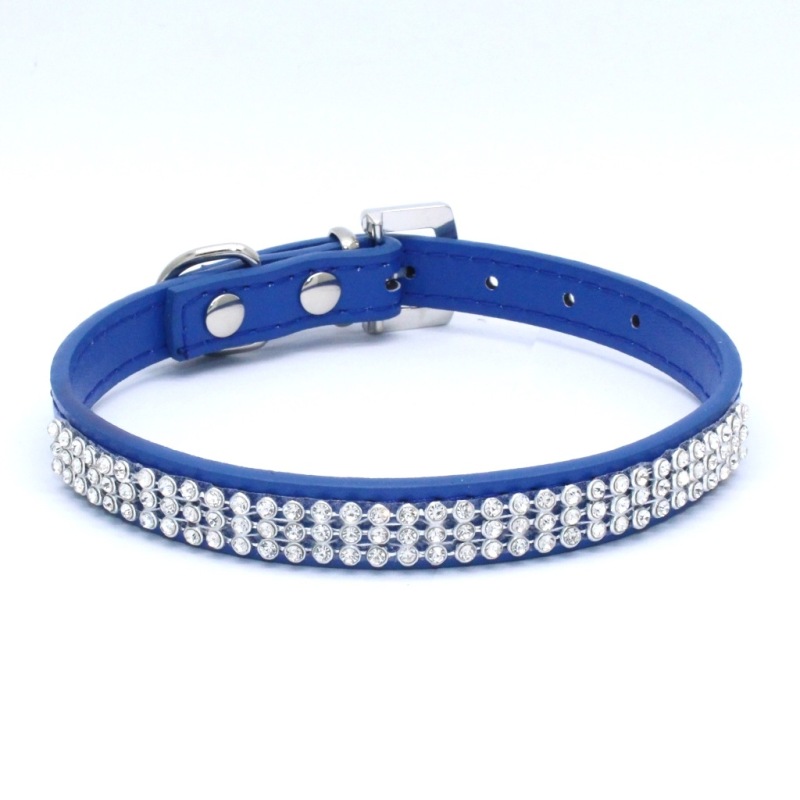 PU Leather Shiny Rhinestone Pet Collars for Small and Medium-sized Dogs，cat collar