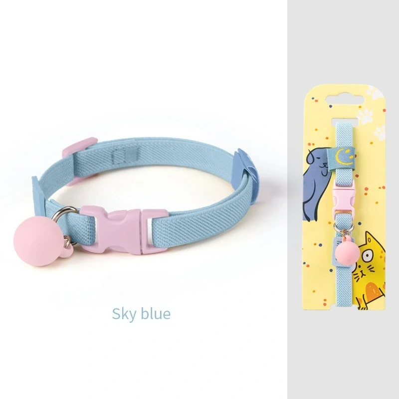 7 Colors High elasticity Cats Bells Collars Adjustable Dog Leash Pet Collar for Cats and Small Dogs Pet Supplies