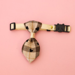 Pet cat and dog gentleman's tie collar with safety buckle