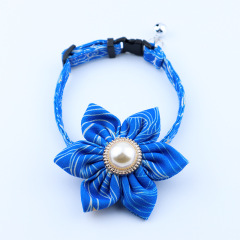 Flower Sashy Bell Adjustable Pet Cat Puppy Collar