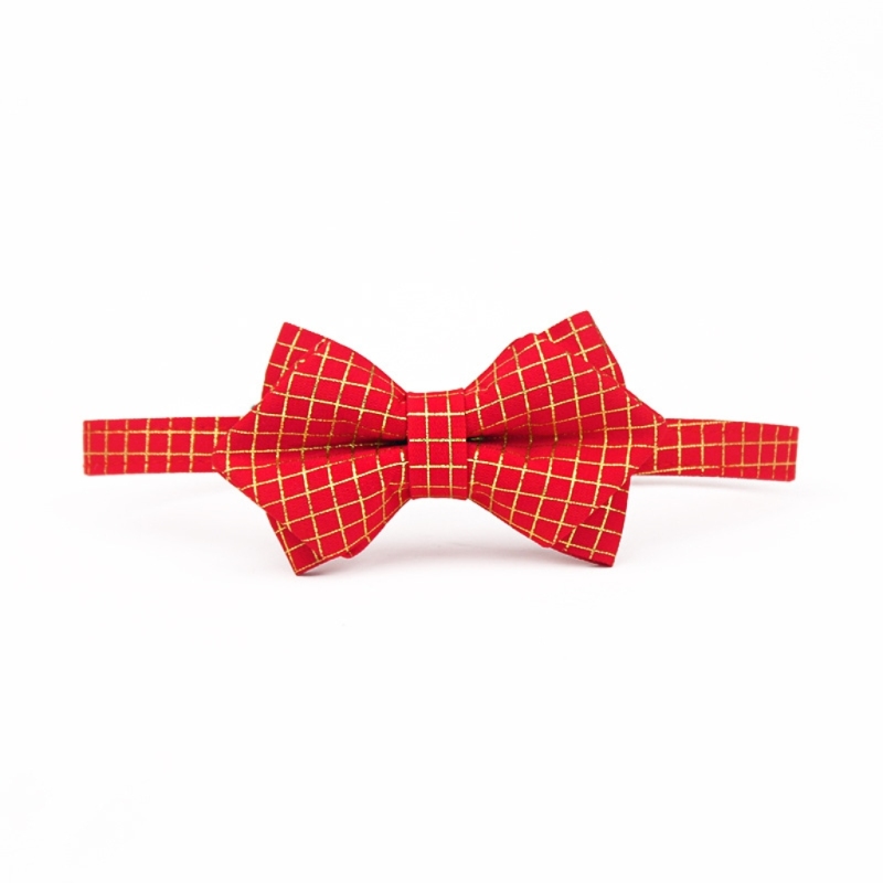 Pet cat bow-shaped geometric pattern collar