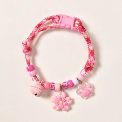 Pet Collar for Dogs & Cats, Adjustable Necklace with Bell, Anti - Loss, Breathable & Lightweight, Colorful Beads Design