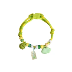 Pet Collar for Dogs & Cats, Adjustable Necklace with Bell, Anti - Loss, Breathable & Lightweight, Colorful Beads Design
