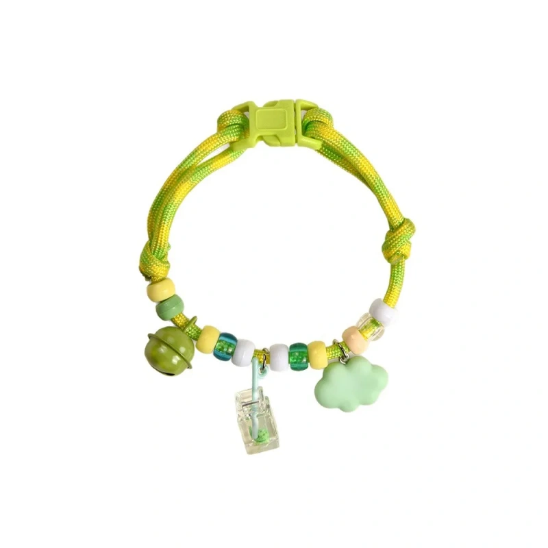 Pet Collar for Dogs & Cats, Adjustable Necklace with Bell, Anti - Loss, Breathable & Lightweight, Colorful Beads Design