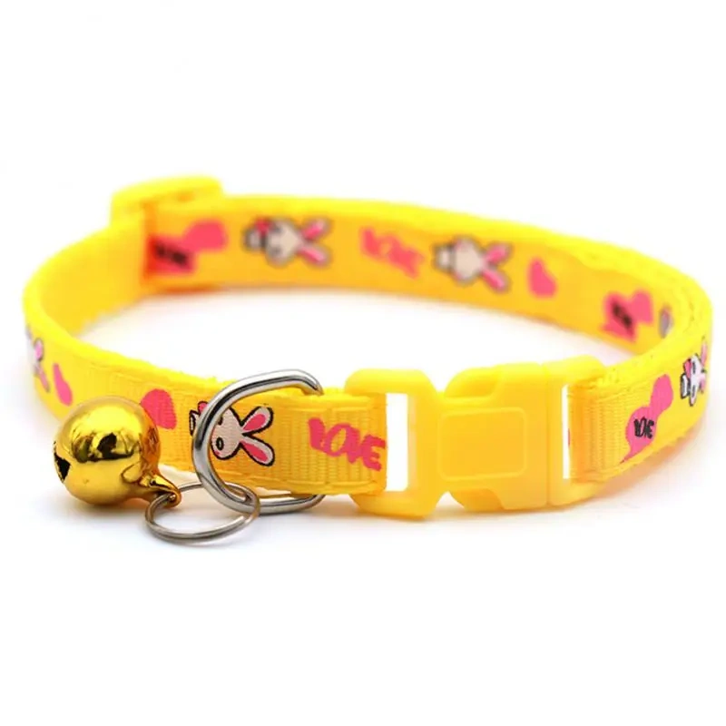 Pet Cat Dog Collar Easter Bunny Rabbit Cat Collar Buckle Necklace With Bell Collar For Cat Dog Pet Supplies Cat Accessories