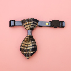 Pet cat and dog gentleman's tie collar with safety buckle