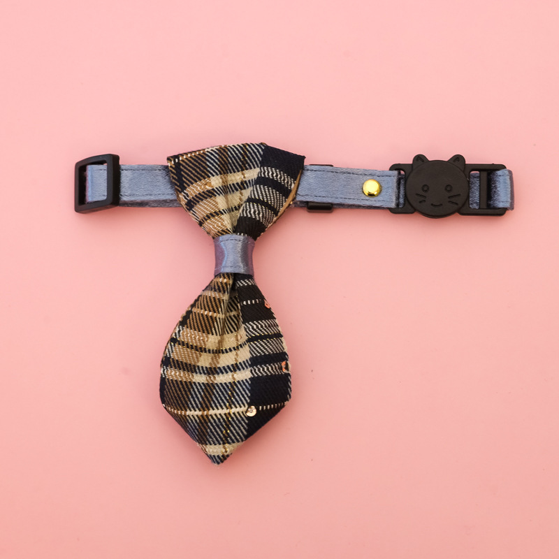 Pet cat and dog gentleman's tie collar with safety buckle