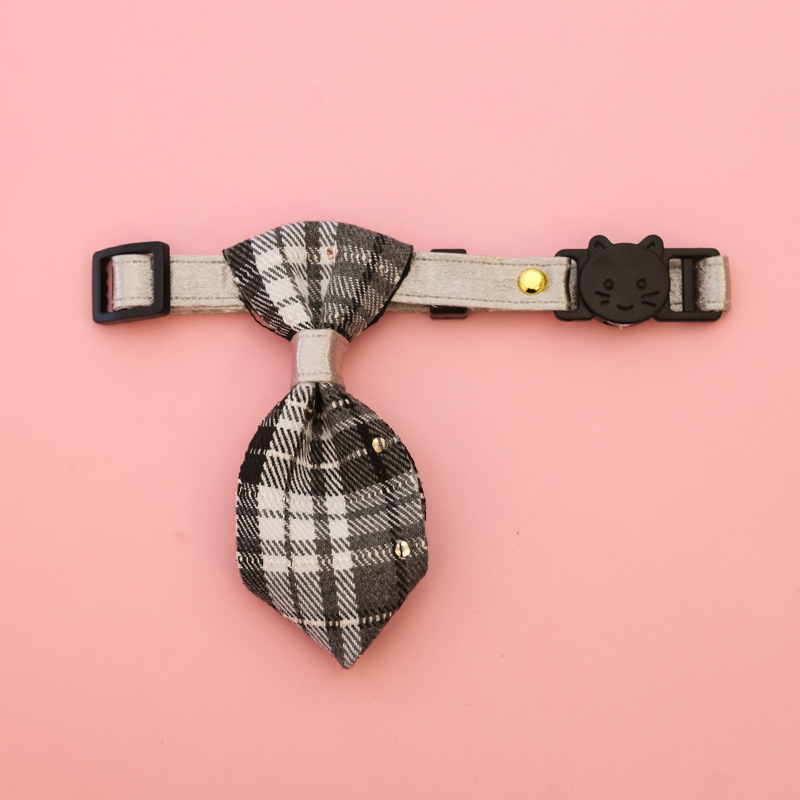 Pet cat and dog gentleman's tie collar with safety buckle