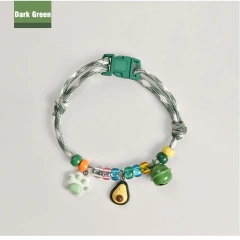 Pet Collar for Dogs & Cats, Adjustable Necklace with Bell, Anti - Loss, Breathable & Lightweight, Colorful Beads Design