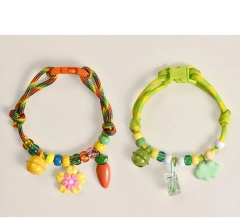 Pet Collar for Dogs & Cats, Adjustable Necklace with Bell, Anti - Loss, Breathable & Lightweight, Colorful Beads Design