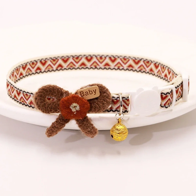 Pet Collar Adjustable Colorful Lace Flower Cat Collar Puppy Accessory Necklace Pet Collar Kitten Cute Dog Bell Cat Product