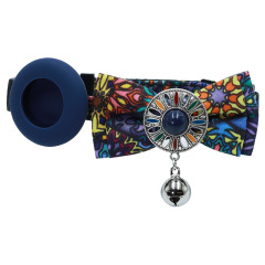 18-28cm Bohemian Style Cat Adjustable Collar Vintage Gorgeous Bow Bell