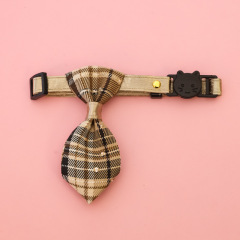Pet cat and dog gentleman's tie collar with safety buckle