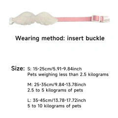 Cute Cat Accessories in Selections of Six Colors 3 Sizes Adjustable Angel Wings Cat Collar Available Pet Neck Accessory Pet Gift