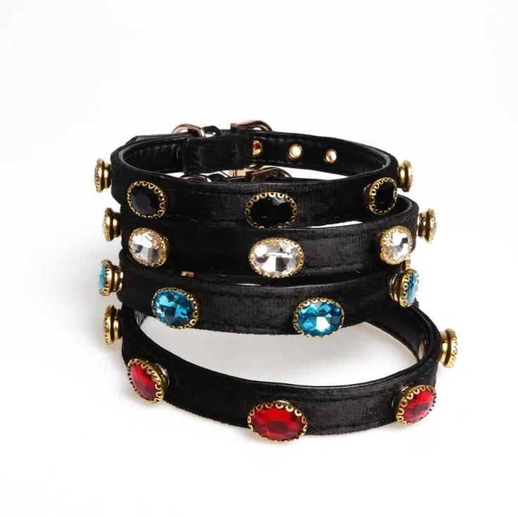 Classical  Dog Pet Collar With Diamond