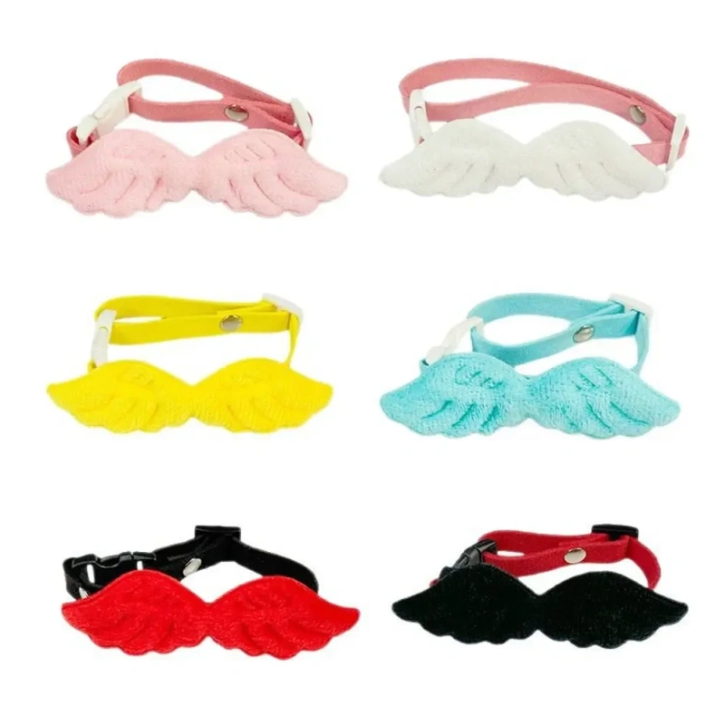 Cute Cat Accessories in Selections of Six Colors 3 Sizes Adjustable Angel Wings Cat Collar Available Pet Neck Accessory Pet Gift