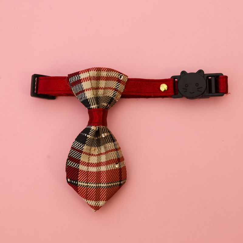 Pet cat and dog gentleman's tie collar with safety buckle