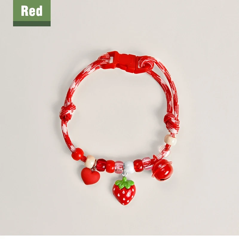 Pet Collar for Dogs & Cats, Adjustable Necklace with Bell, Anti - Loss, Breathable & Lightweight, Colorful Beads Design