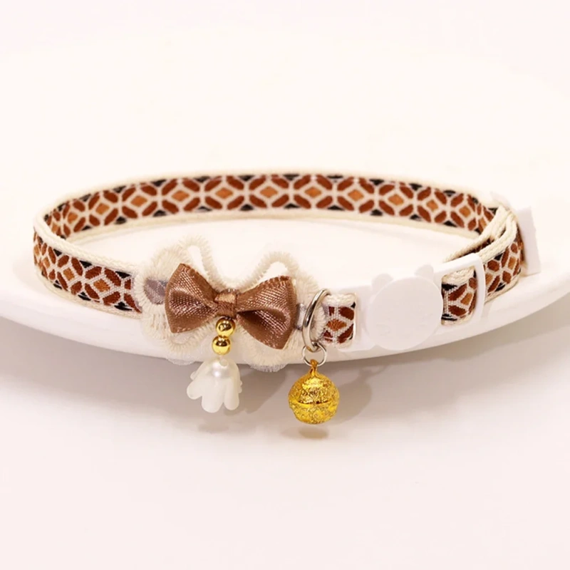 Pet Collar Adjustable Colorful Lace Flower Cat Collar Puppy Accessory Necklace Pet Collar Kitten Cute Dog Bell Cat Product