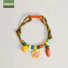 Pet Collar for Dogs & Cats, Adjustable Necklace with Bell, Anti - Loss, Breathable & Lightweight, Colorful Beads Design