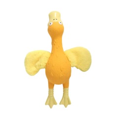 Soft Latex Dog Chew Toy Natural Safety Latex Pet Chewing Toy Dog Fetch Squeaky Plush Rope Toy