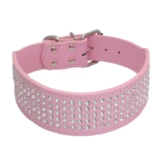 Explosive Shiny Five-point Diamond Pet Collar, Large and Medium-sized Dog Collar, Embedded Diamond Dog Collar