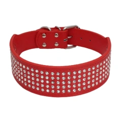Explosive Shiny Five-point Diamond Pet Collar, Large and Medium-sized Dog Collar, Embedded Diamond Dog Collar