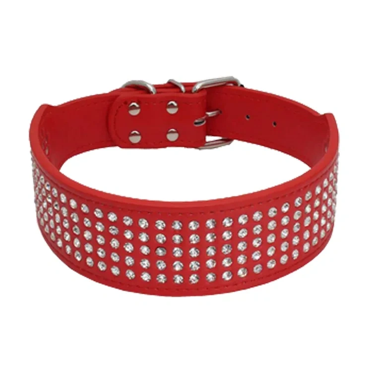 Explosive Shiny Five-point Diamond Pet Collar, Large and Medium-sized Dog Collar, Embedded Diamond Dog Collar